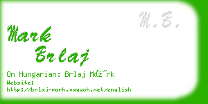 mark brlaj business card